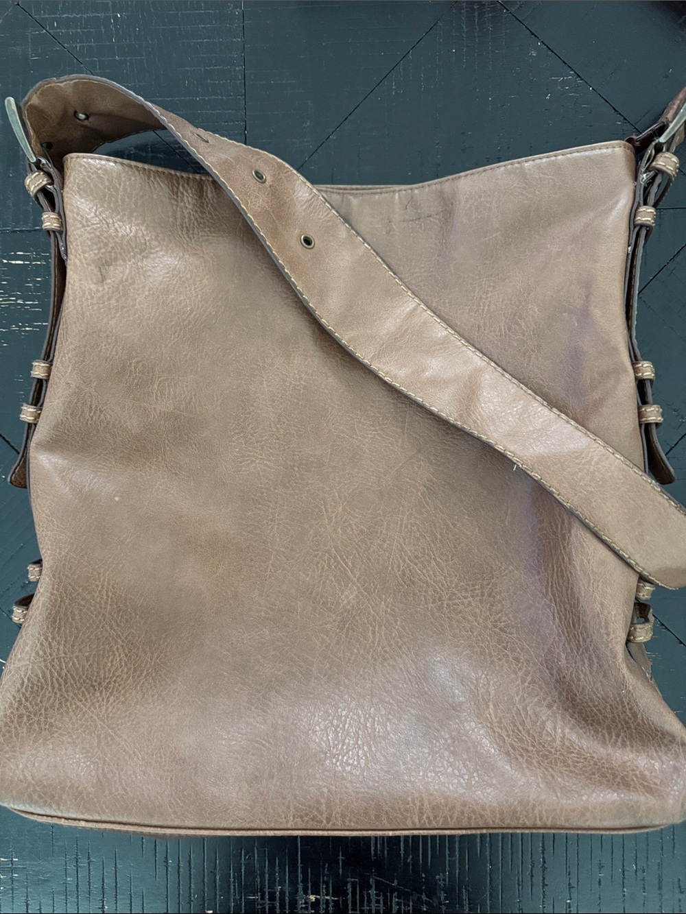Classic Brown Leather Crossbody Shoulder Bag